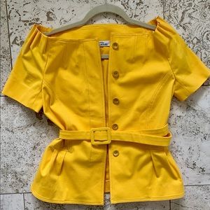 OSCAR DE LA RENTA Suit Jacket in Yellow. Small
